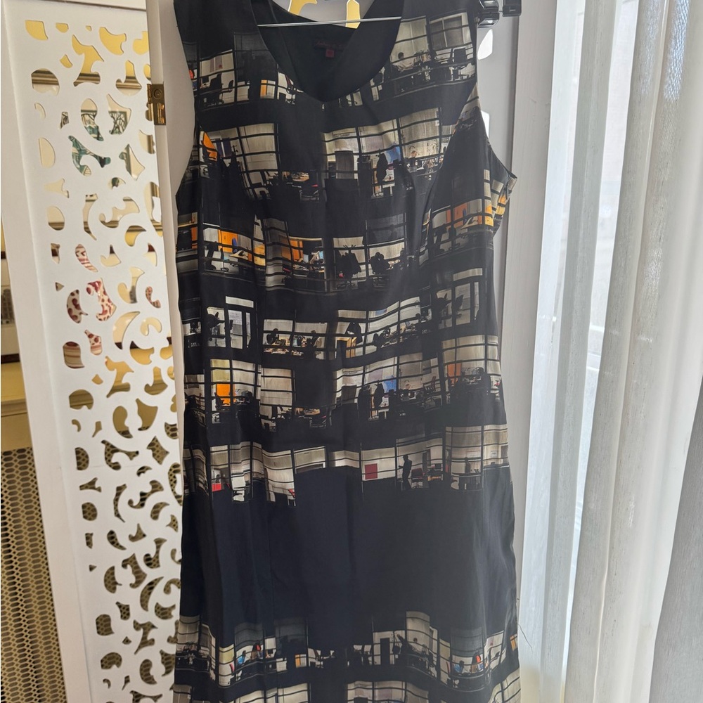 Stylish Black Patterned Sheath Dress